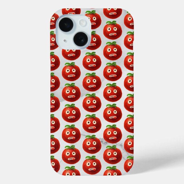 Funny Tomato Pattern - Cartoon Gemüsesektor Case-Mate iPhone Hülle (Rückseite)