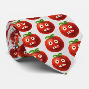 Funny Tomato Pattern - Cartoon Gemüsesektor Krawatte