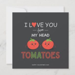 Funny Tomato Valentines Jour Carte romantique