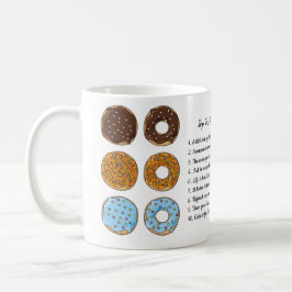 FUNNY Top 10 Gründe zum Essen Kuchen Donuts ADD TE Kaffeetasse