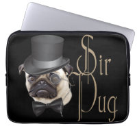 Funny Top Hat Monocle Sir Mops Dog
