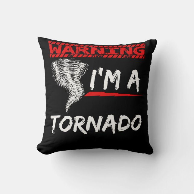 Funny Tornado Boys Girls Meteorologe Kissen (Vorderseite)