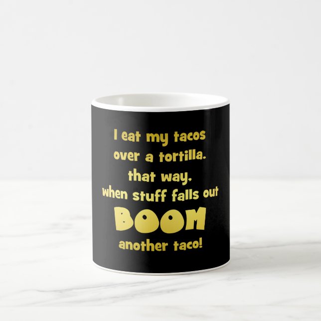 Funny Tortilla Boom Joke Kaffeetasse (Mittel)