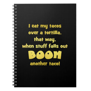Funny Tortilla Boom Joke Notizblock