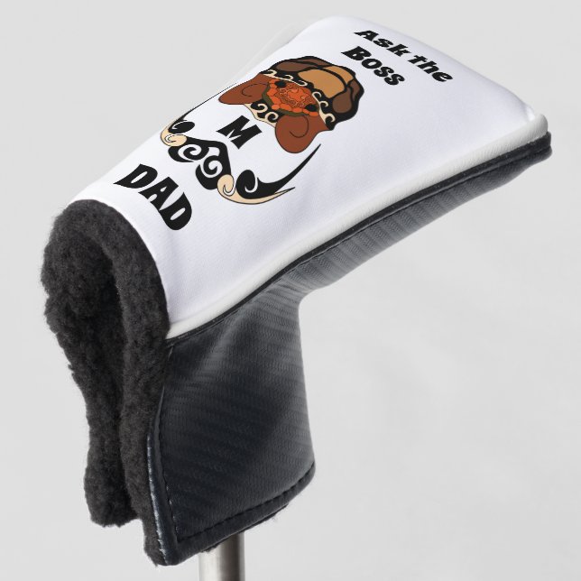Funny Tortoise Chilling Monogram Golf Head Cover Headcover (3/4 Vorderseite)