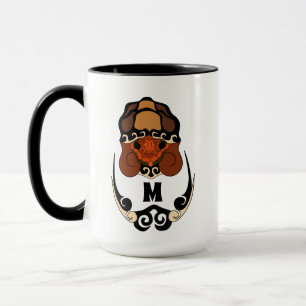 Funny Tortoise Chilling Monogram Tasse