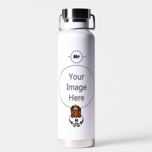 Funny Tortoise Chilling Monogram Trinkflasche