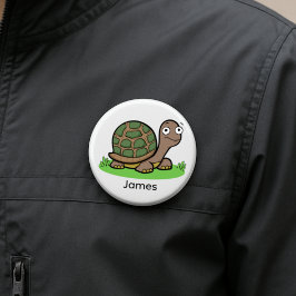 Funny Tortoise Custom Button