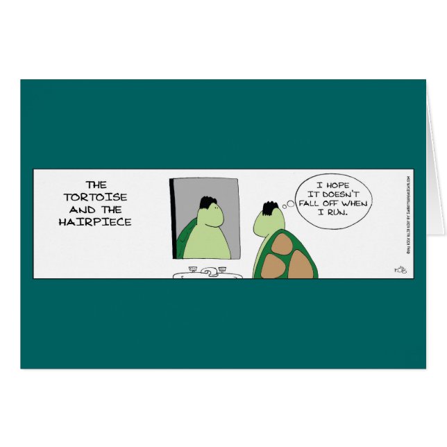 Funny Tortoise und die Haarstückkarte (Vorderseite (Horizontal))