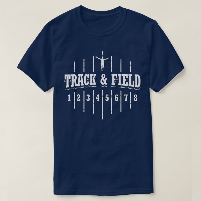 Funny Track und Field Design Runner Nummernreihe T-Shirt (Design vorne)