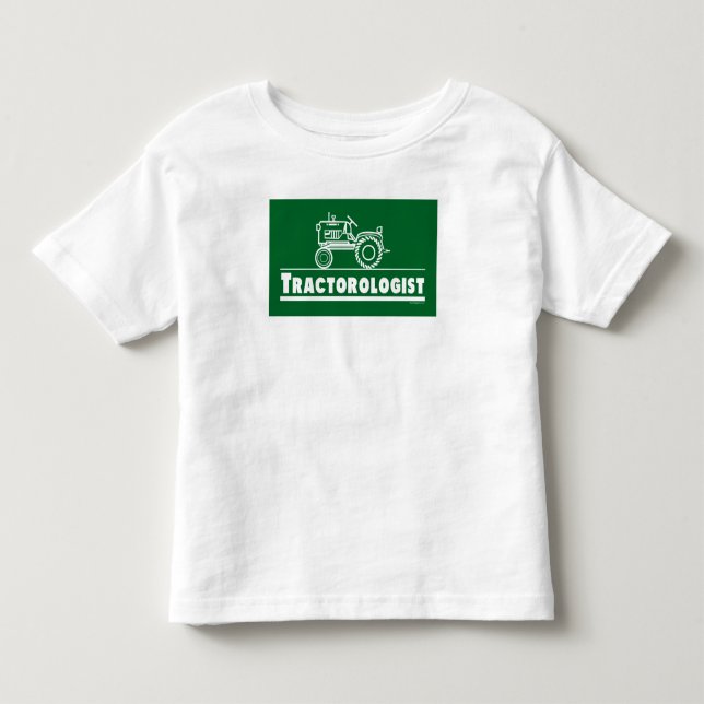 Funny Tractor Humour Tractorologist Green Kleinkind T-shirt (Vorderseite)