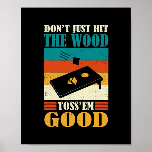 Funny traf den Wald Toss 'Em gute Retro-Ecke Poster (Vorne)