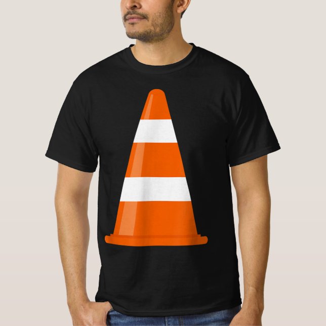 Funny Traffic Cone Costume Easy Simple Halloween C T-Shirt (Vorderseite)