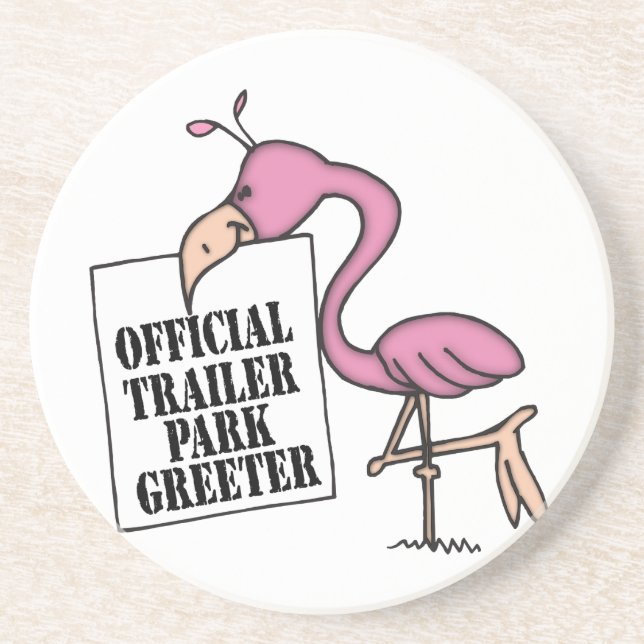 Funny Trailer Park Dessous de verre Sandstone (Devant)