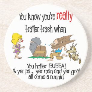 Funny Trailer Park Sandstone Untersetzer