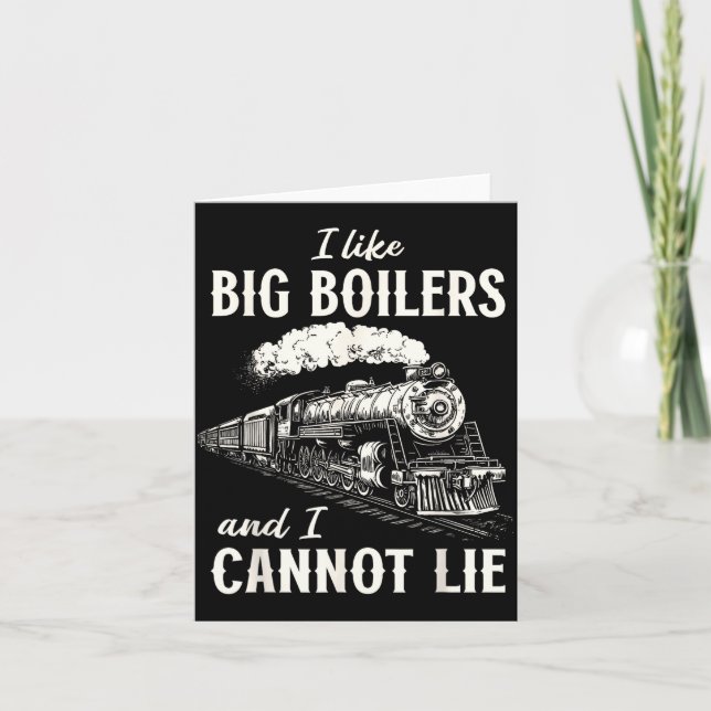 Funny Train Big Boilers Steam Locomotive Freight  Karte (Vorderseite)