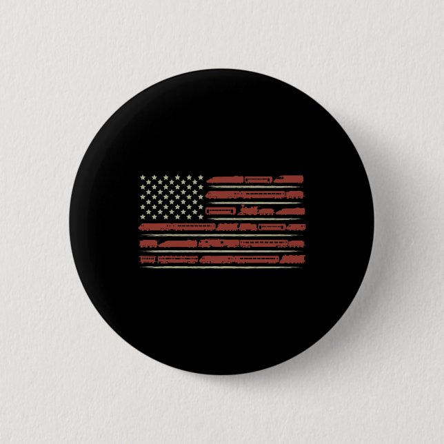 Funny Train Collector Gift Erwachsene Leiter Model Button (Vorderseite)