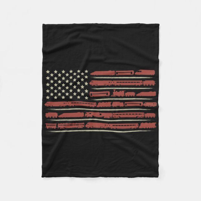 Funny Train Collector Gift Erwachsene Leiter Model Fleecedecke (Vorderseite)