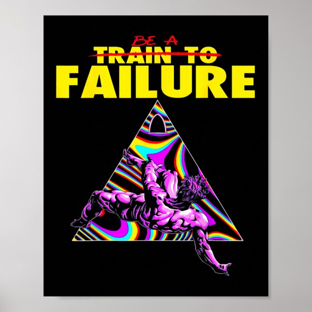 Funny Train to Failaching-Bodybuilding Poster (Vorne)