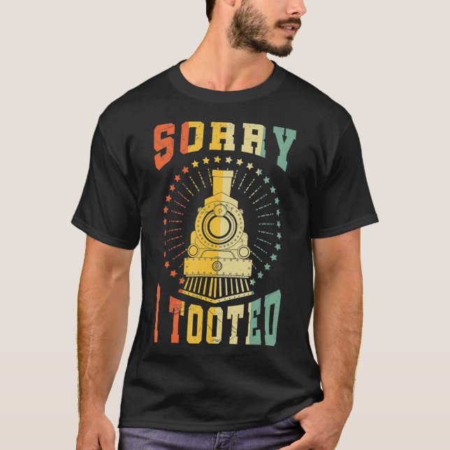 Funny Train Watcher Bahn Witze T-Shirt (Vorderseite)