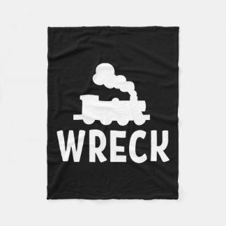 Funny Train Wreck . Sarcastic Joke T-Shirt Fleecedecke