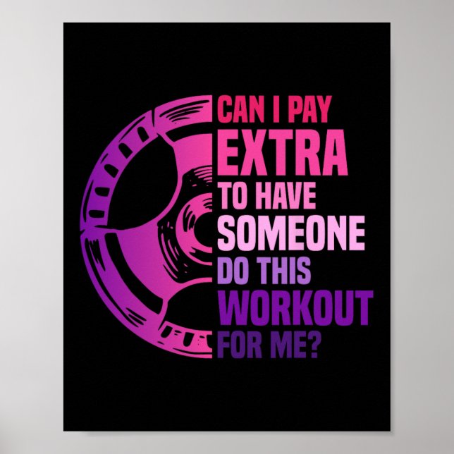 Funny Training Workout Frauen Poster (Vorne)