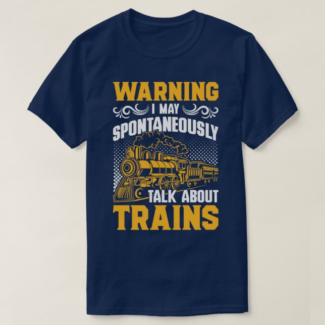 Funny Trains Railroad Grafik und Eisenbahn Liebhab T-Shirt (Design vorne)