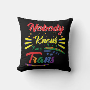 Funny Trans   Niemand weiß, dass ich Trans bin   L Kissen