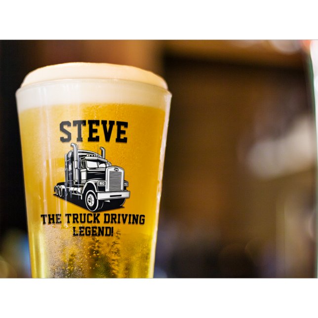 Funny Transport Semi Truck Driver Individuelle Nam Glas (The perfect gift for the truck driver in your life.)