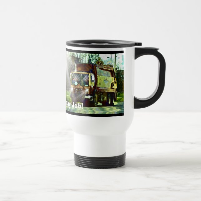 FUNNY TRASH TRUCK DRIVER'S COFFEE MUG (Droite)
