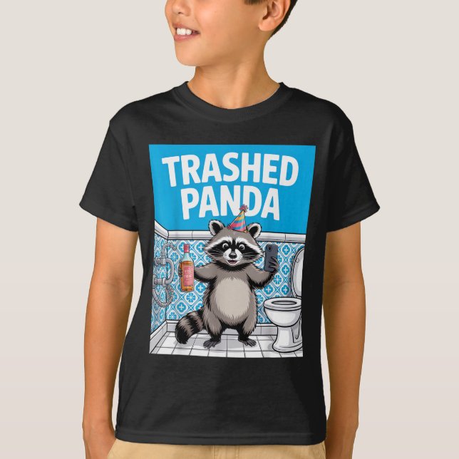 Funny Trashed Panda Raccoon Gets Drunk 1ff512797a7 T-Shirt (Vorderseite)