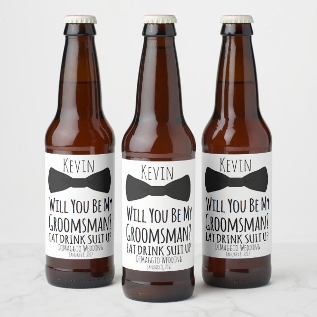 Funny Trauzeuge Beer Flasche Labels, Trauzeuge Bierflaschenetikett (Flaschen)