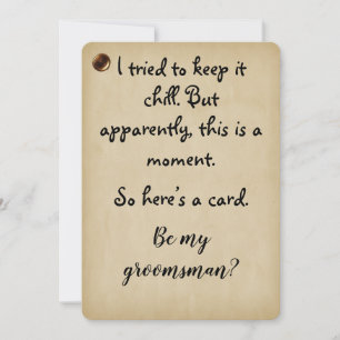 Funny Trauzeuge Vorschlag Card Einladung