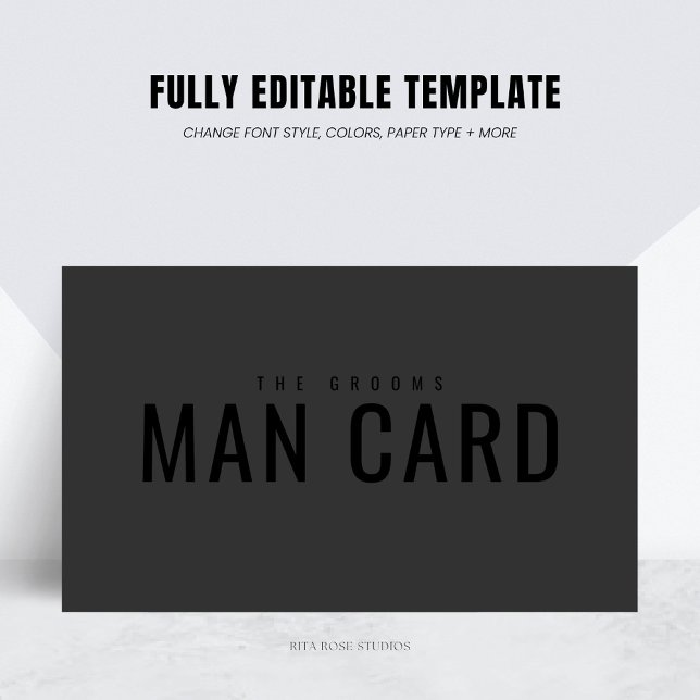 Funny Trauzeuge Vorschlag Man Card Black Telefonnummerkarte (Von Creator hochgeladen)
