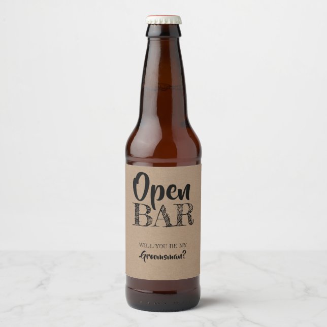 Funny Trauzeuge Vorschläge Bierflaschenetikett (Vorderseite)
