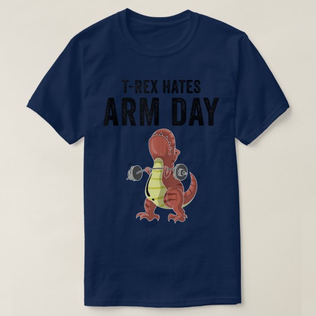 Funny TRe Dinosaur Fitness Geschenk Niedlich Arm W T-Shirt (Design vorne)