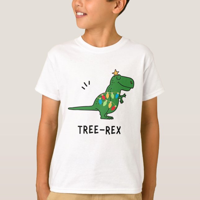 Funny Tree-Rex Weihnachts-T - Shirt (Vorderseite)