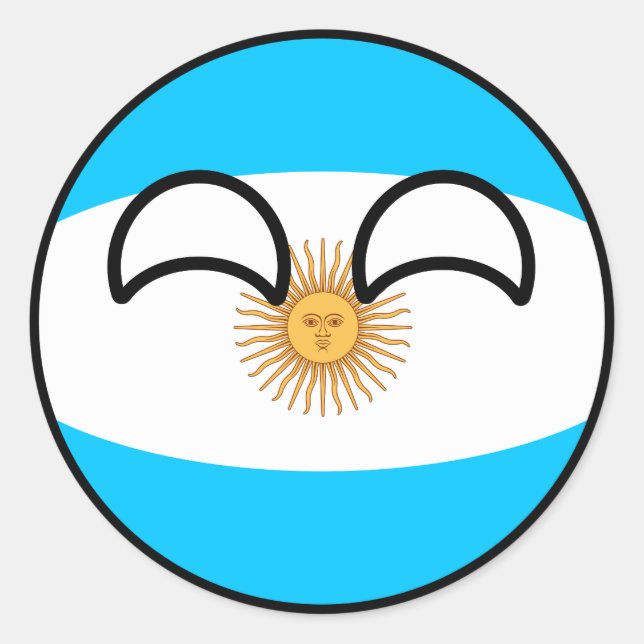Funny Trending Geeky Argentinien Landball Runder Aufkleber (Vorderseite)