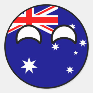 Funny Trending Geeky Australia Landball Runder Aufkleber