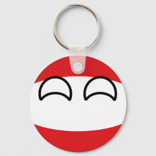 Funny Trending Geeky Austria Countryball Schlüsselanhänger
