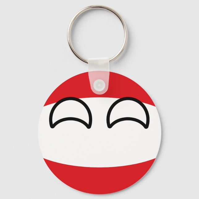 Funny Trending Geeky Austria Countryball Schlüsselanhänger (Vorderseite)