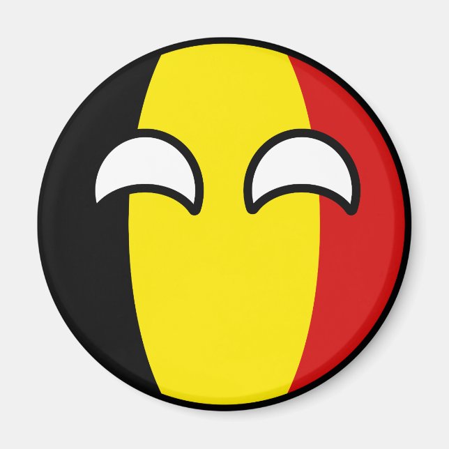 Funny Trending Geeky Belgien Countryball Magnet (Vorne)