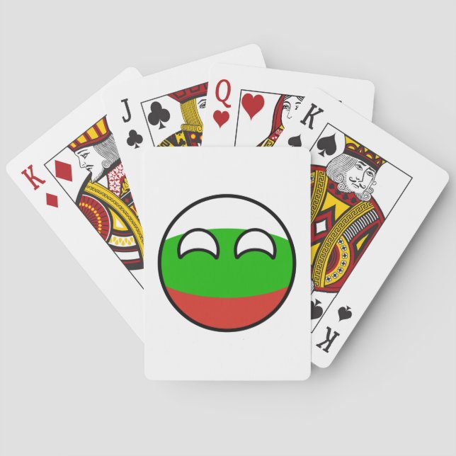 Funny Trending Geeky Bulgarien Landball Spielkarten (Rückseite)