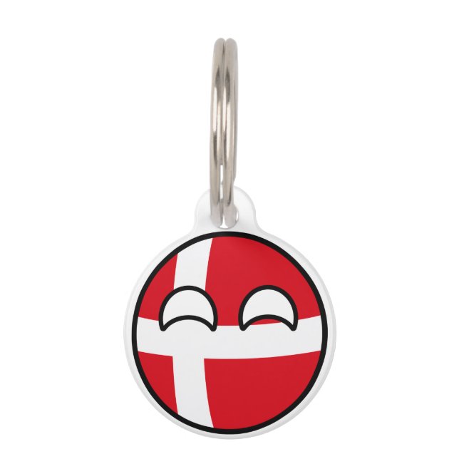 Funny Trending Geeky Dänemark Countryball Tiermarke (Vorderseite)