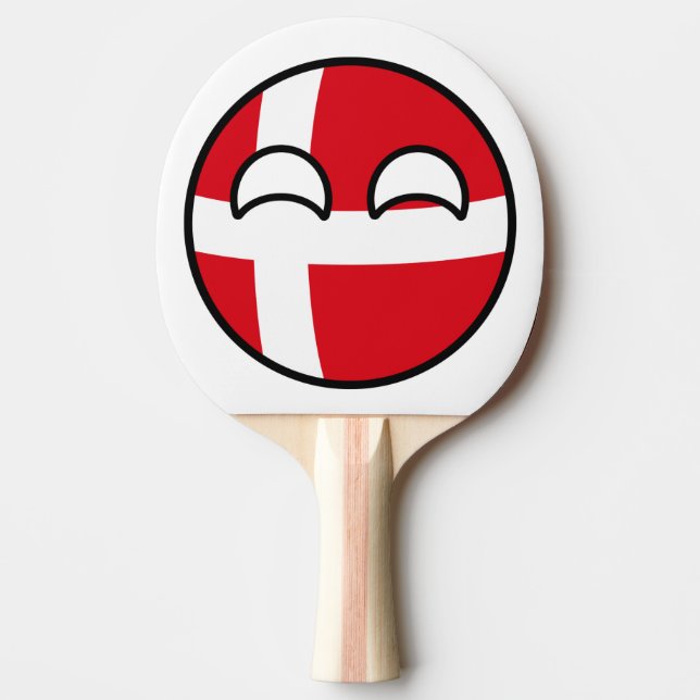 Funny Trending Geeky Dänemark Countryball Tischtennis Schläger (Vorderseite)