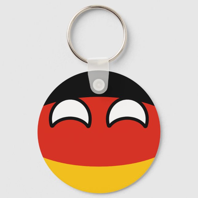 Funny Trending Geeky Deutschland Countryball Schlüsselanhänger (Vorderseite)