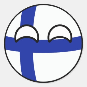 Funny Trending Geeky Finnland Landball Runder Aufkleber