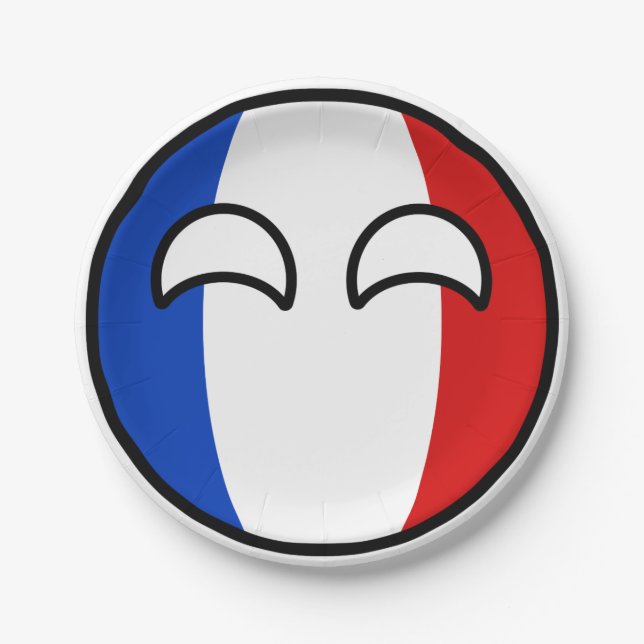 Funny Trending Geeky Frankreich Landball Pappteller (Vorderseite)