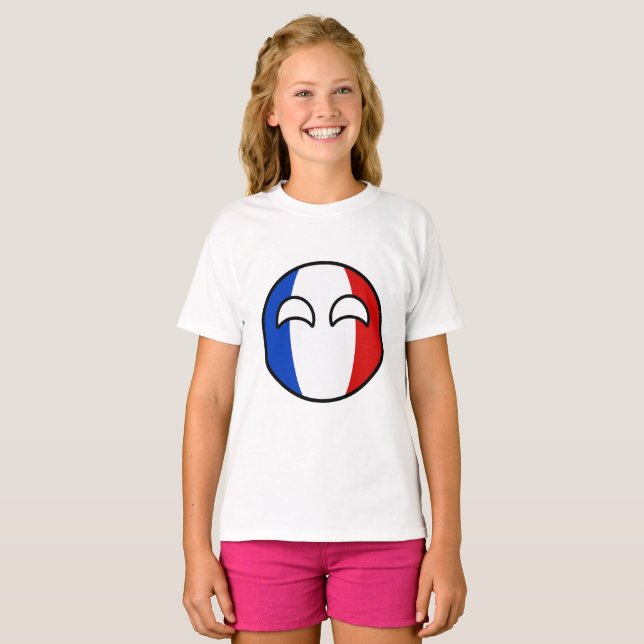 Funny Trending Geeky Frankreich Landball T-Shirt (Vorne ganz)