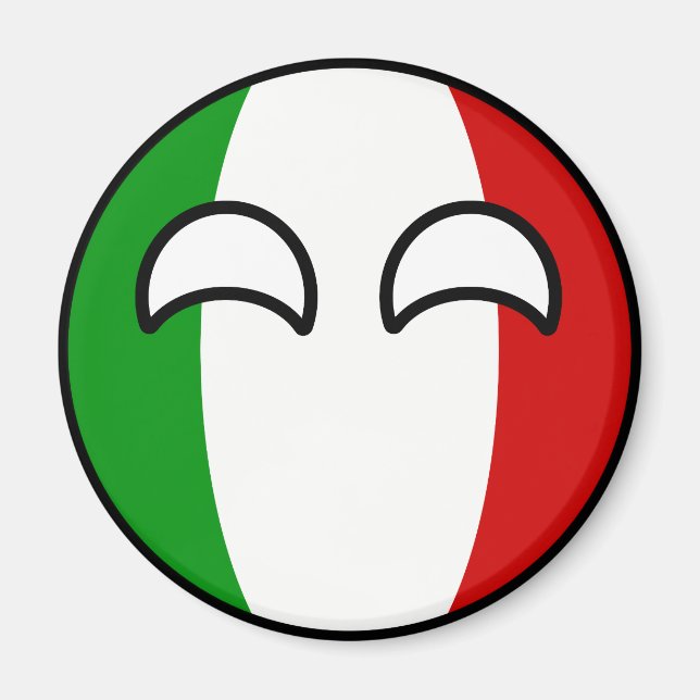 Funny Trending Geeky Italien Countryball Magnet (Vorne)